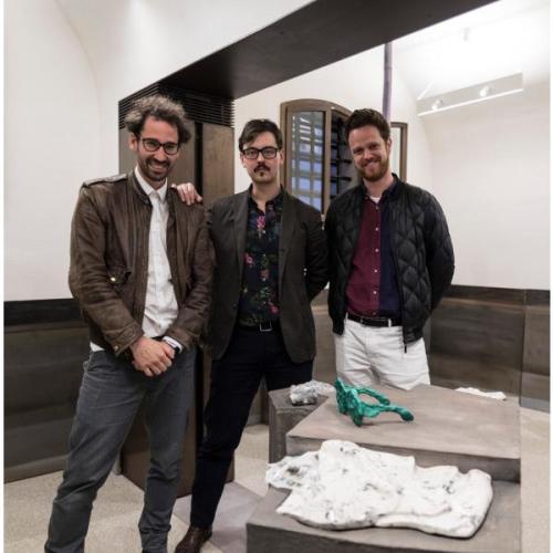 Foto: © Marco Pavan; Basil Schu, Jürgen Kleft, Christopher Steinweber in der Gallerie delle Pri ...